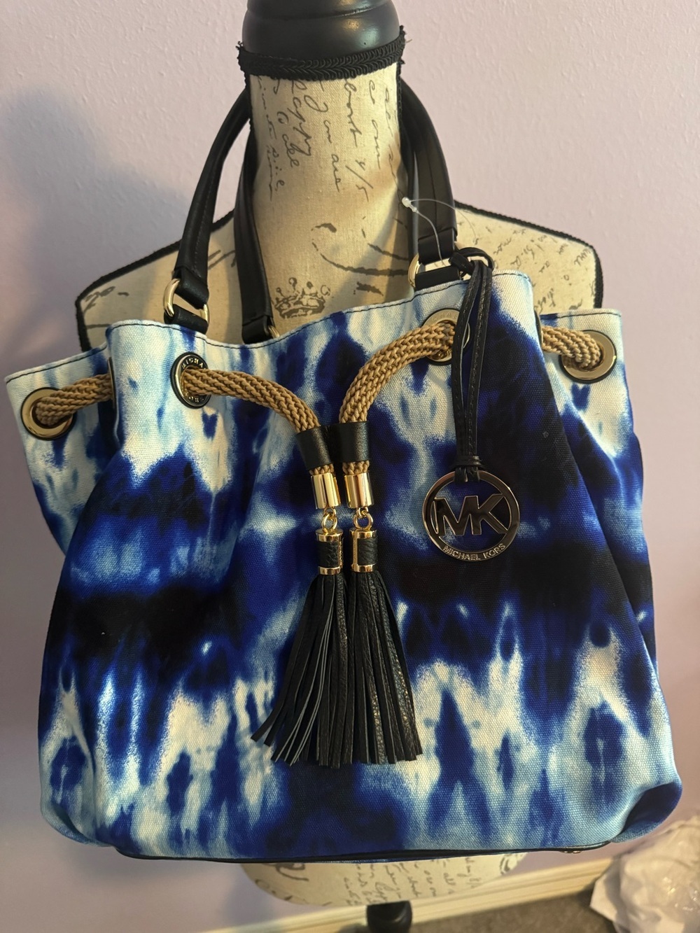 Michael Kors Blue Tie-Dye Marina large bag